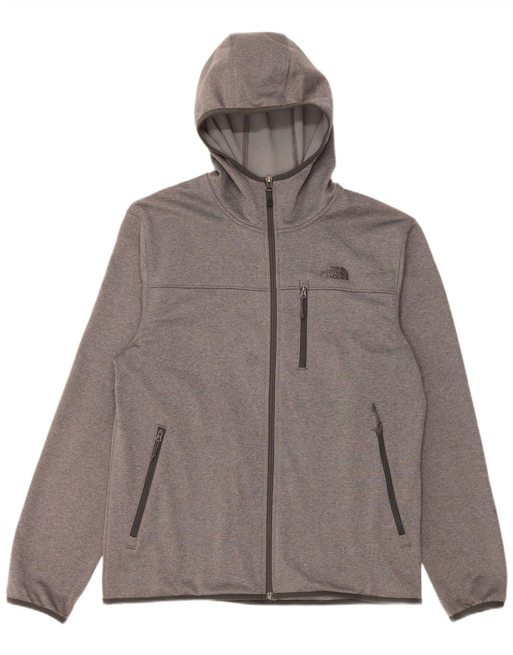 The North Face Pull à capuche zippé pour homme Large Gris Polyester
