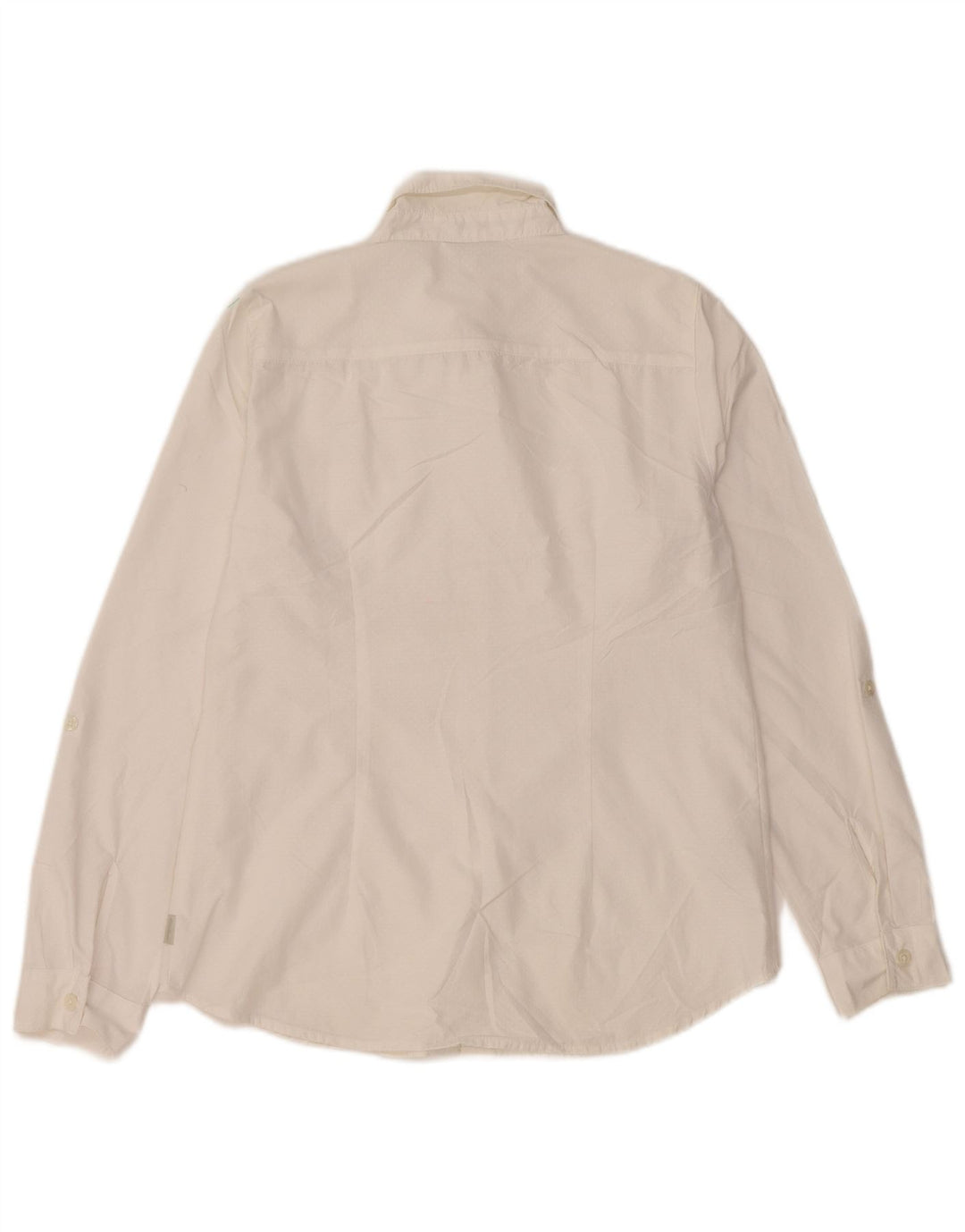 EDDIE BAUER Chemisier pour femme UK 10 Petit nylon tacheté blanc