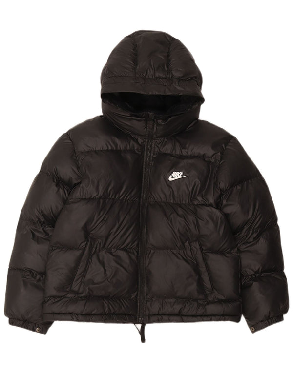 Nike Veste matelassée à capuche Therma-Fit pour garçon 13-14 ans XL Noir Polyester