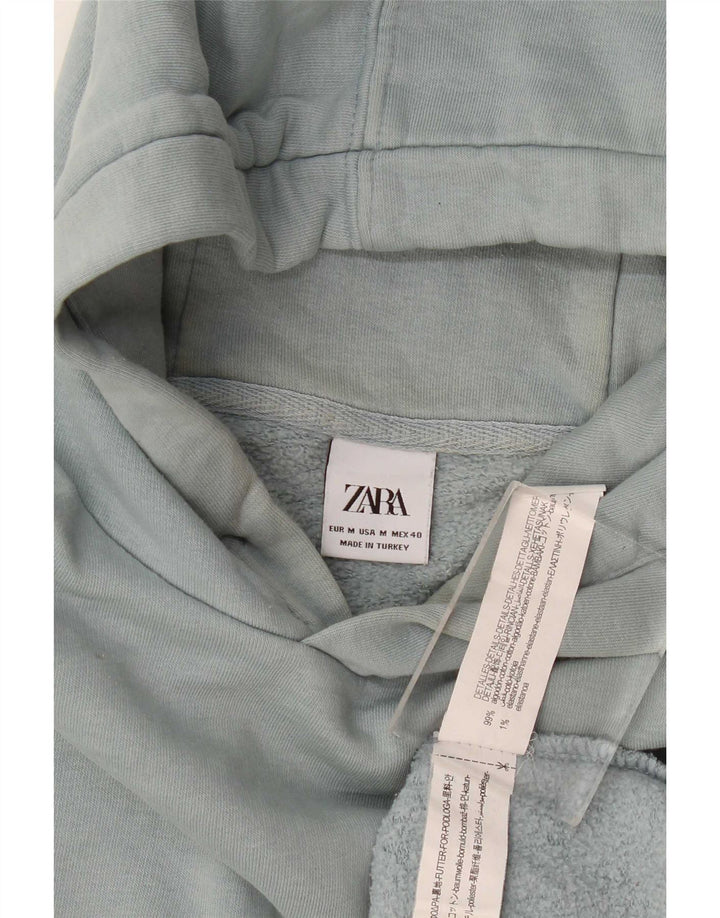 Zara Pull À Capuche Homme Bleu Moyen Coton