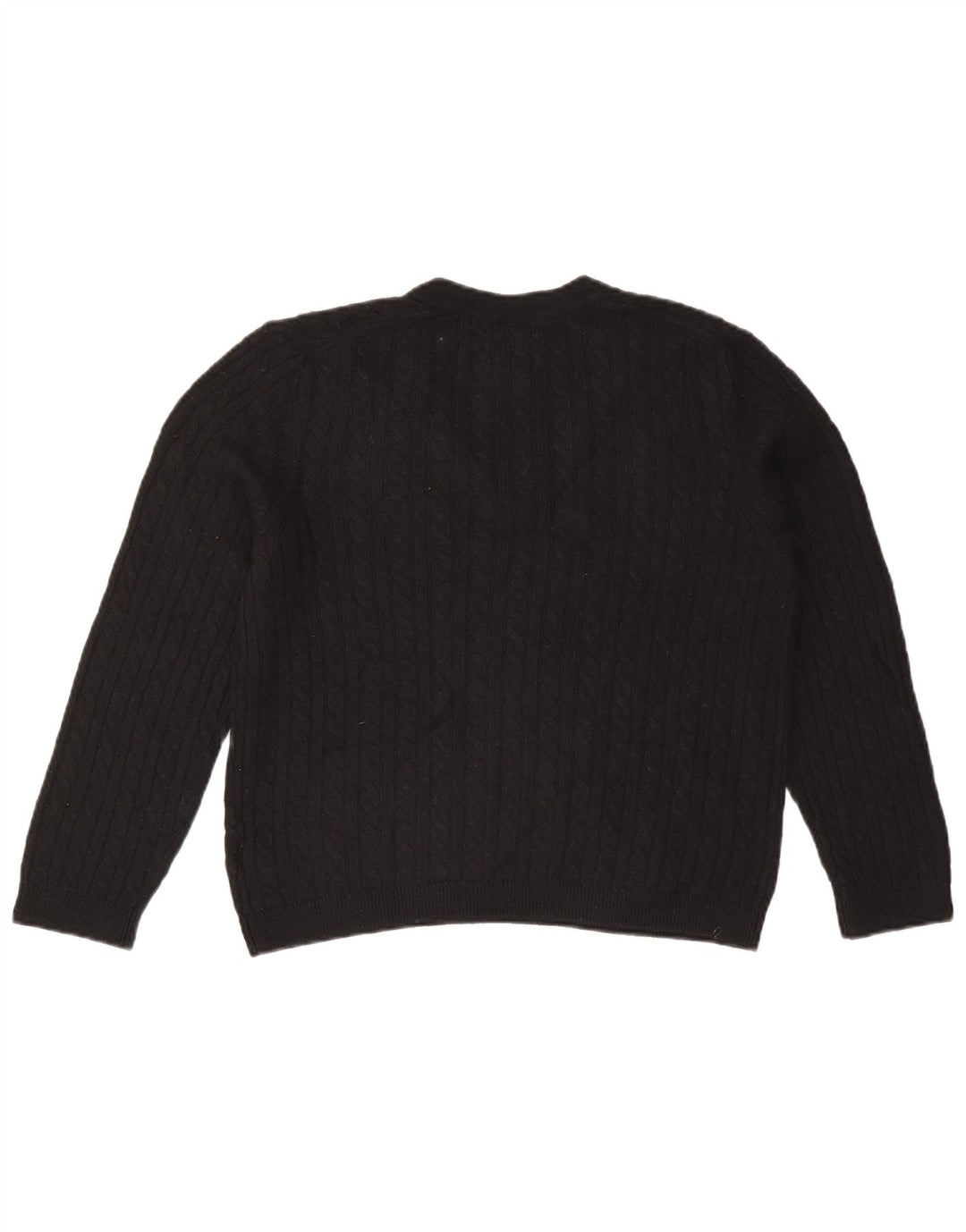 TOMMY HILFIGER Pull col en V pour femme UK 14 Nylon noir moyen