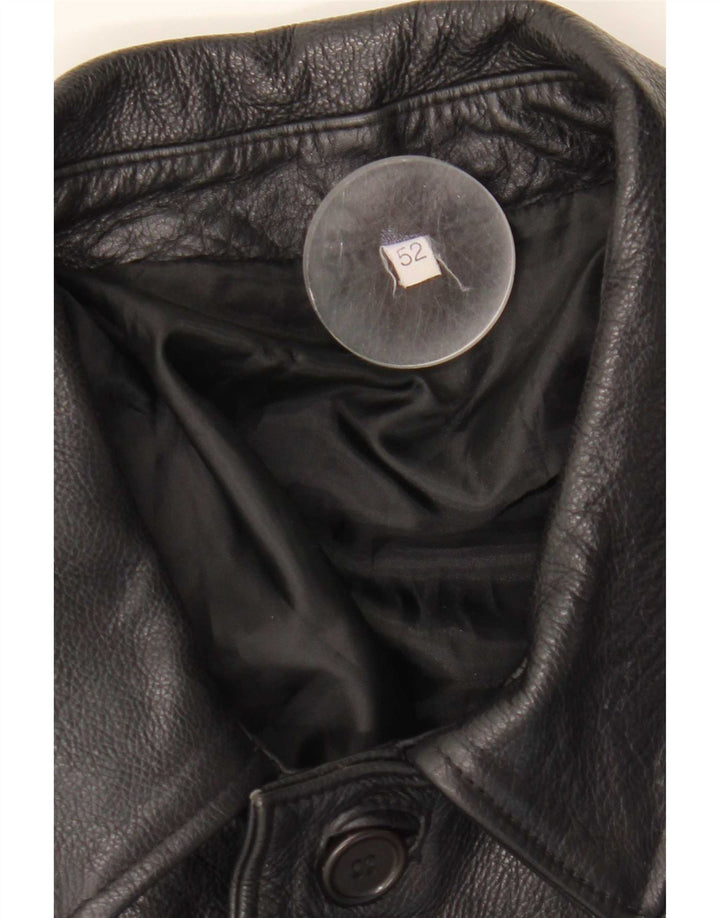 Veste en cuir homme vintage IT 52 XL Cuir noir