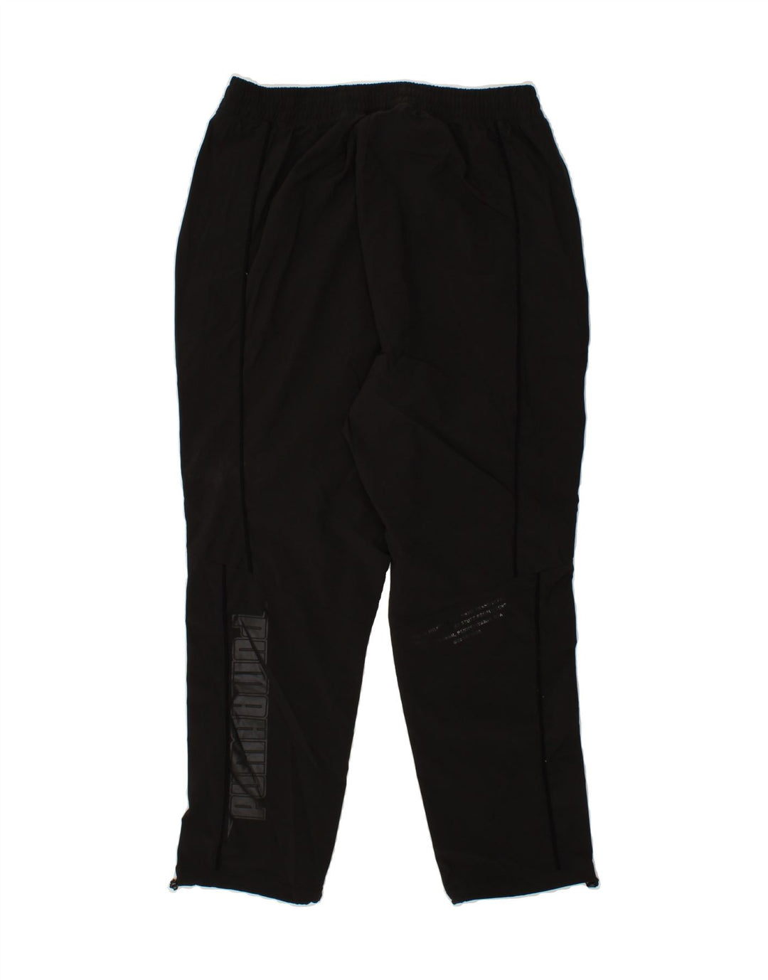 PUMA Mens Graphic Tracksuit Trousers Medium Black Polyester Vintage Puma and Second-Hand Puma from Messina Hembry 
