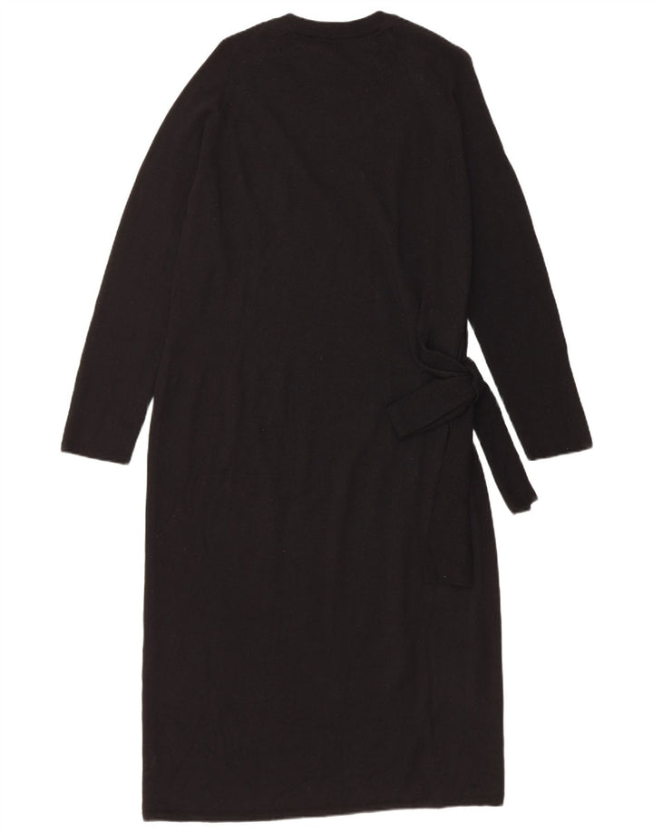 Marks & Spencer Robe pull pour femme UK 12 Laine mérinos noire moyenne