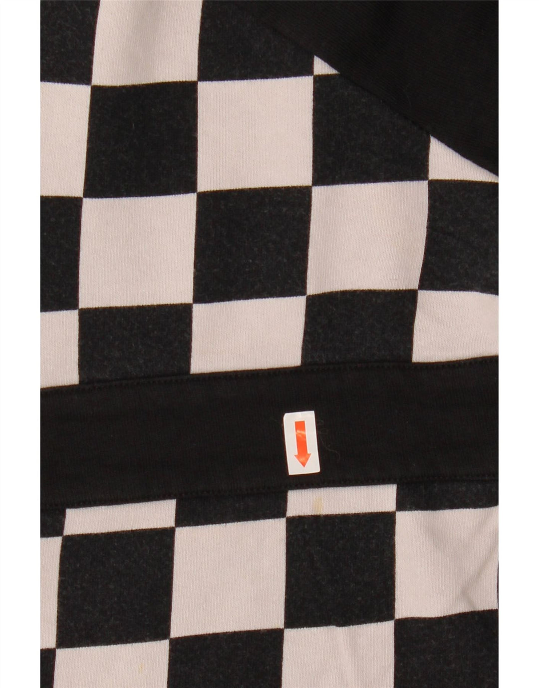 VANS Sweat-shirt court surdimensionné pour femme UK 10 Petit Noir Géométrique