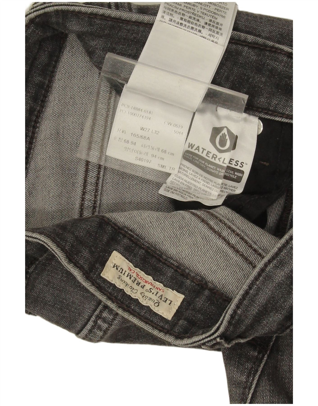 Levi's Jean Slim 712 Femme W27 L31 Gris Coton