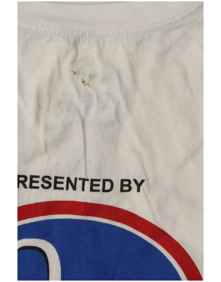 NIKE T-shirt graphique pour femme UK 14 en coton blanc moyen