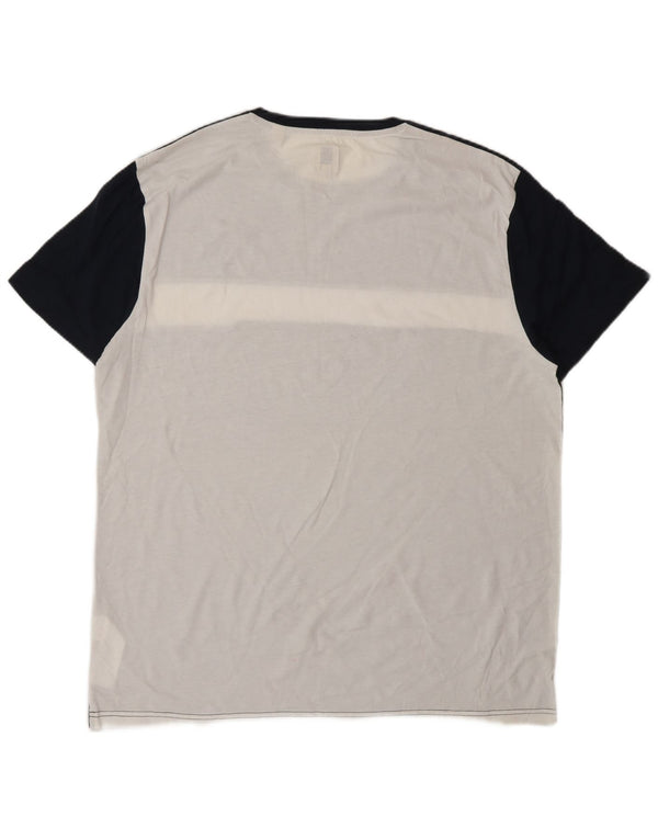 Jack Wills T-shirt graphique pour homme XL en coton color block bleu marine