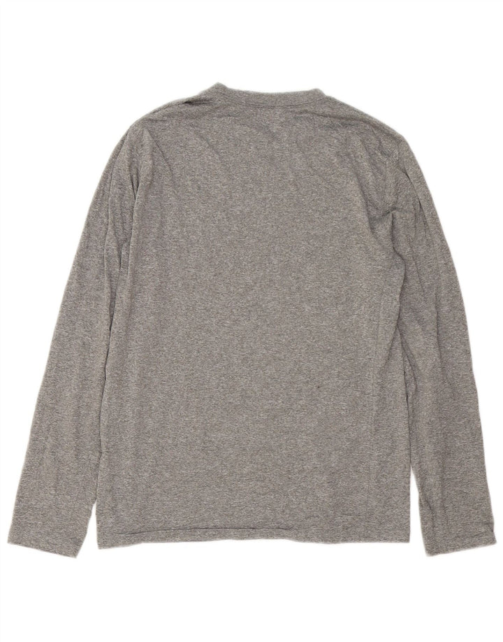Nike Haut graphique à manches longues pour femme UK 12 Polyester moucheté gris moyen