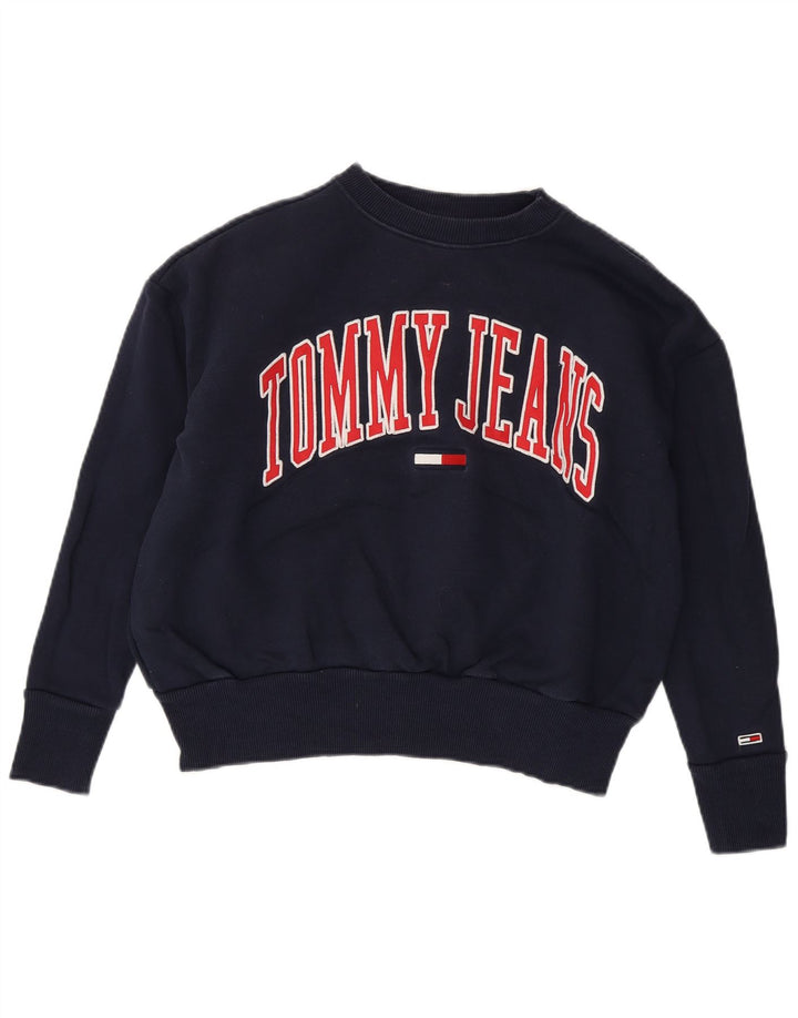 Tommy Hilfiger Sweat-shirt surdimensionné pour femme UK 10 Petit Bleu marine