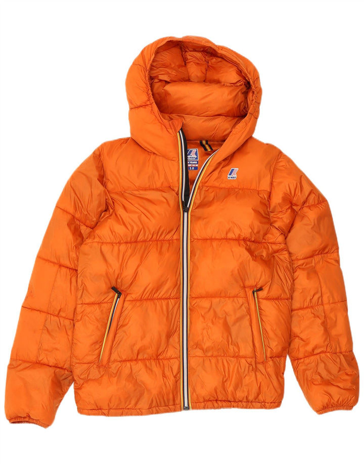 K-Way Veste matelassée à capuche garçon 13-14 ans Orange Polyester