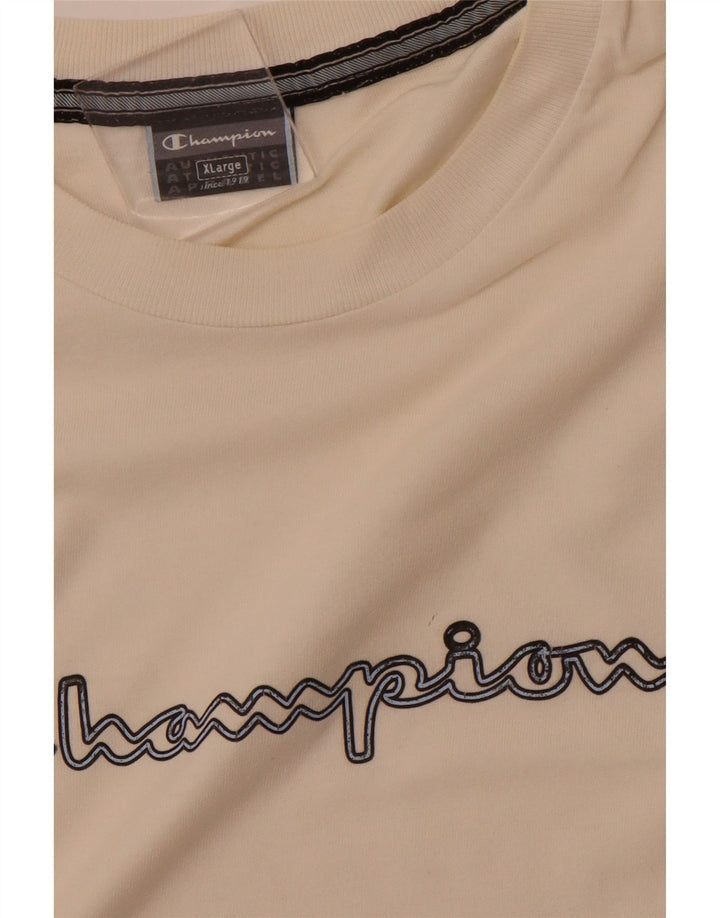 CHAMPION T-Shirt Graphique Homme XL Blanc