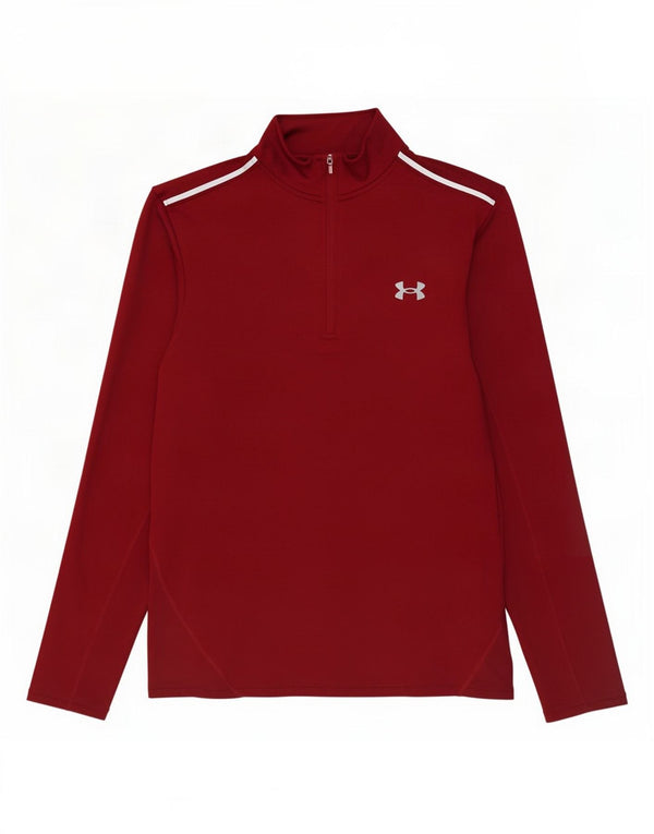 Under Armour Haut de Survêtement Zip Neck Homme Bordeaux Moyen