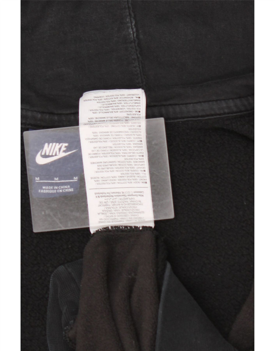 NIKE Pull à capuche zippé pour homme en coton noir moyen