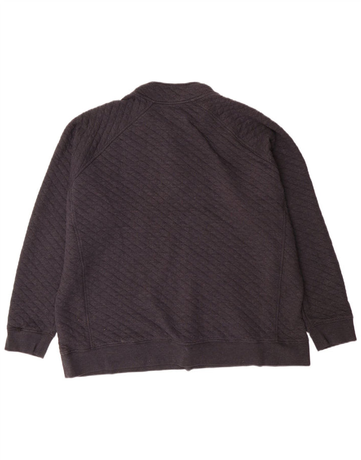 Eddie Bauer Sweat-shirt à col boutonné pour homme en coton géométrique gris 2XL