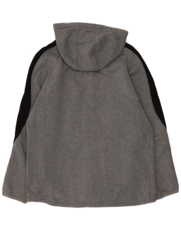 Puma Sweat à capuche zippé pour homme, grand, gris, color block, sport