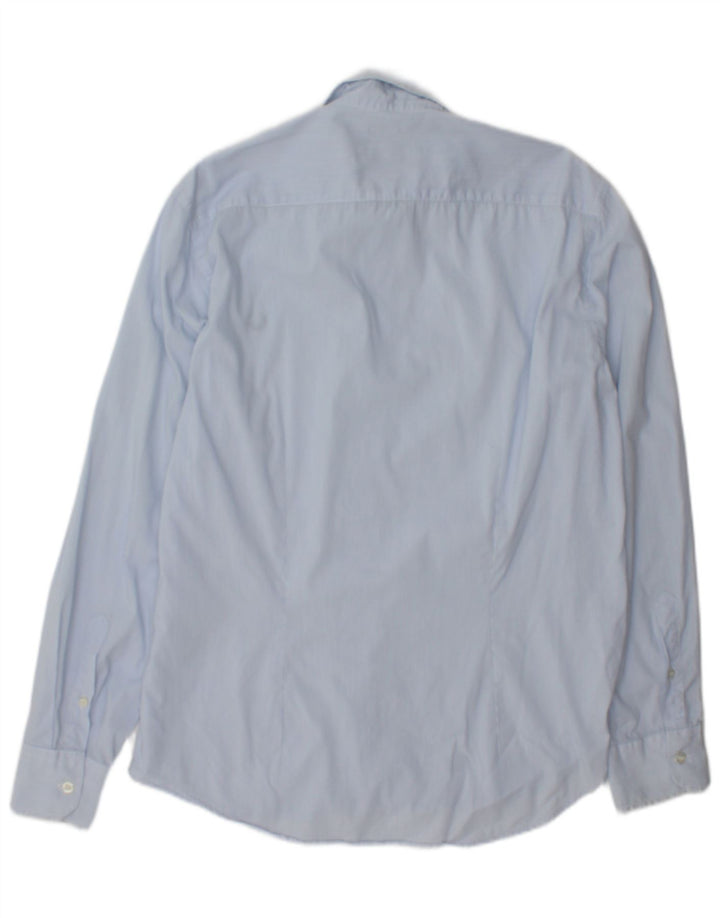 Fred Perry Chemise coupe slim pour homme en coton à fines rayures bleues