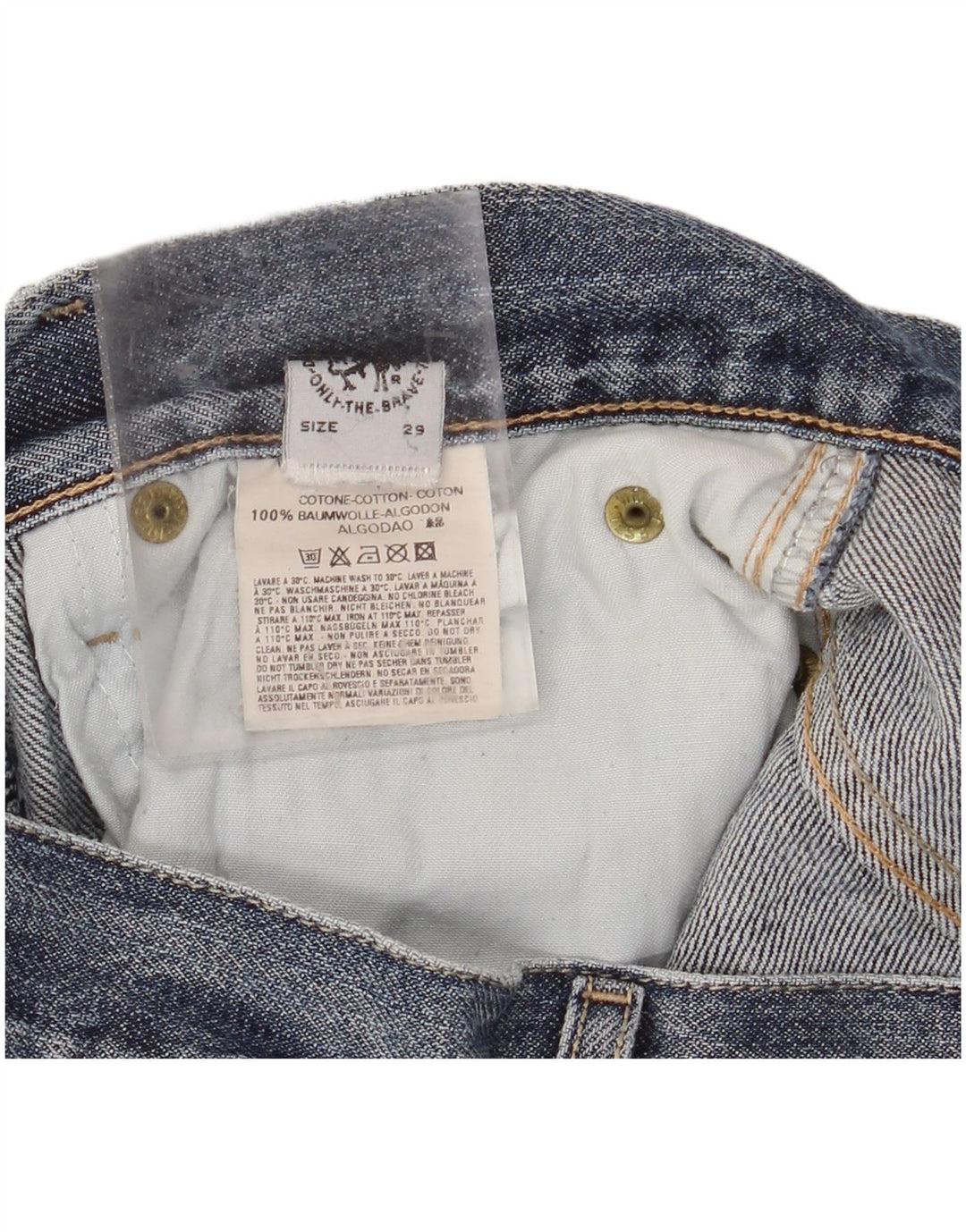 DIESEL Short en Jean Homme W29 Petit Bleu Coton