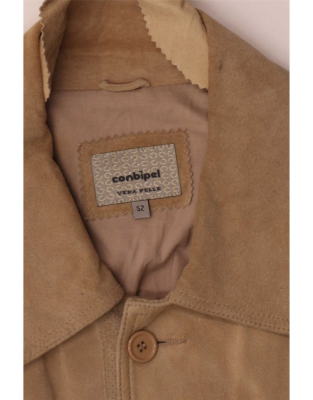 Conbipel Veste utilitaire en daim pour homme IT 52 XL en cuir marron