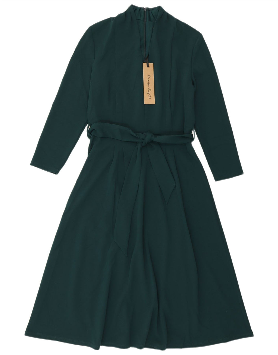 Phase Eight Robe trapèze à manches 3/4 pour femme UK 12 Vert moyen Polyester