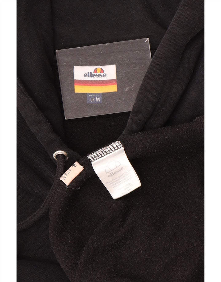 ELLESSE Pull à capuche graphique pour homme en coton noir moyen