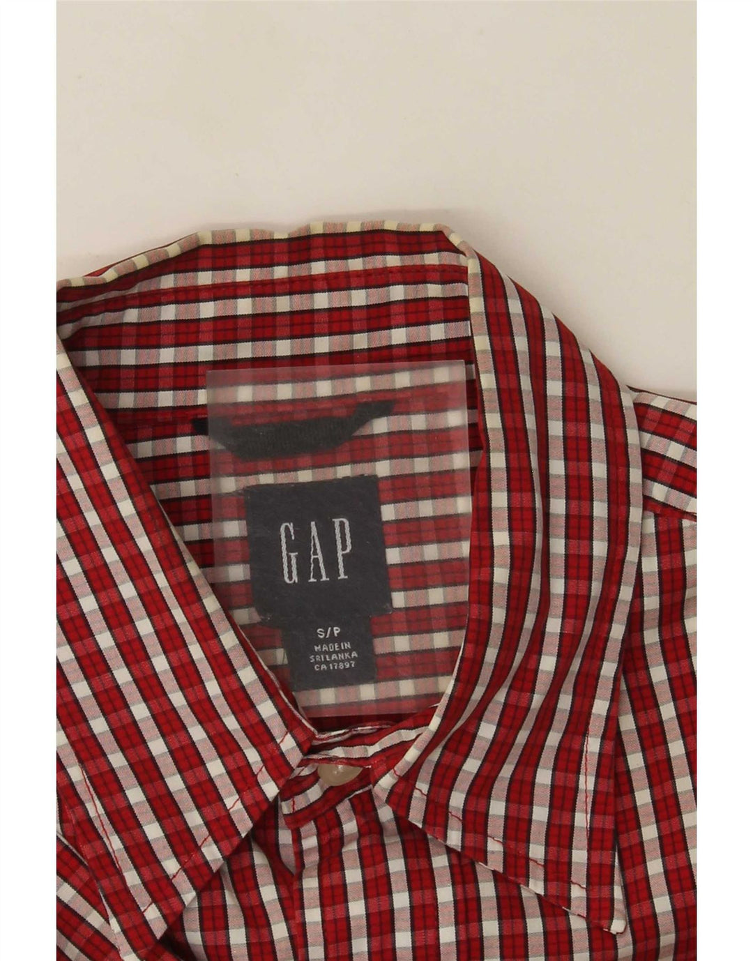 Gap Chemise à manches courtes pour hommes Petit vichy rouge