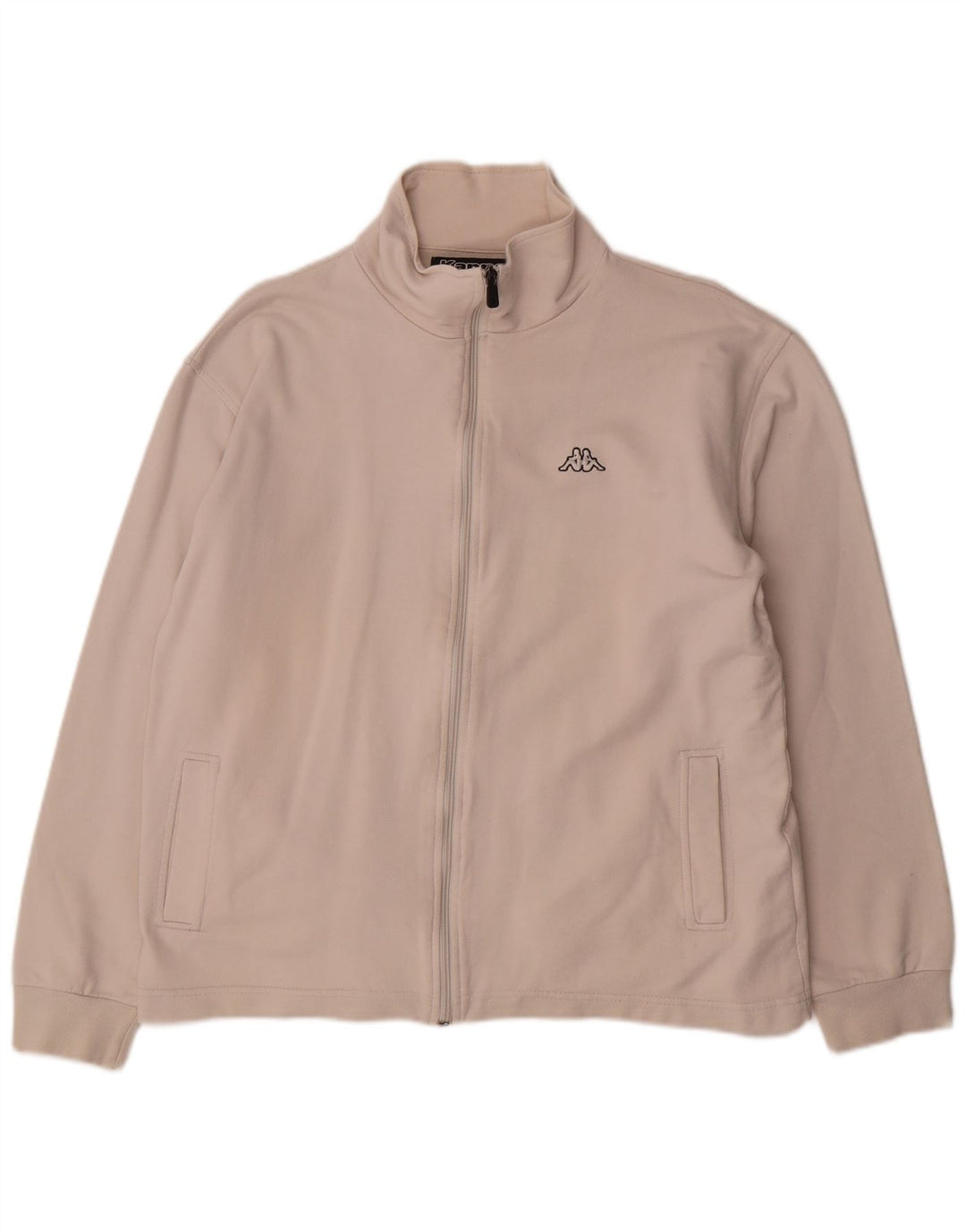 KAPPA Veste de Survêtement Homme Beige Moyen Coton