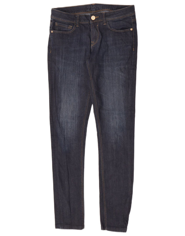 Zara Jean skinny femme EU 38 Small W28 L30 Bleu marine Coton