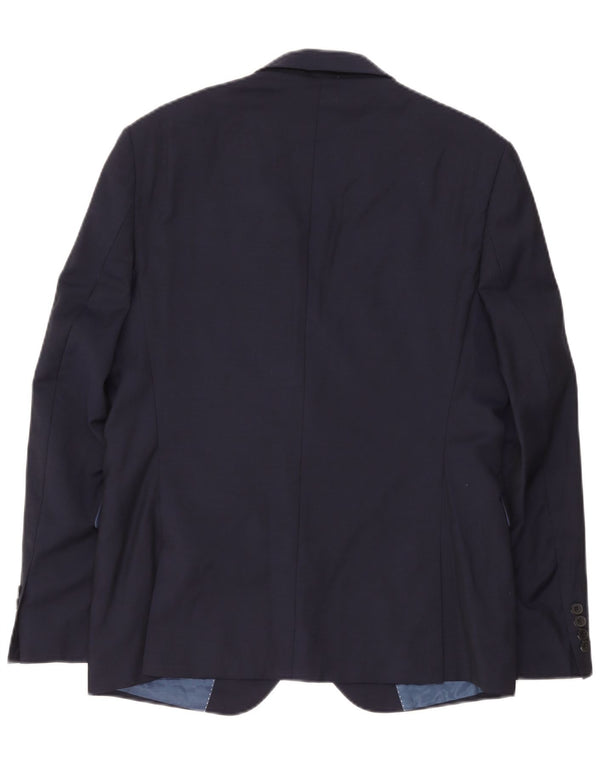 Dkny Veste Blazer 2 Boutons Homme IT 52 XL Bleu Marine Laine