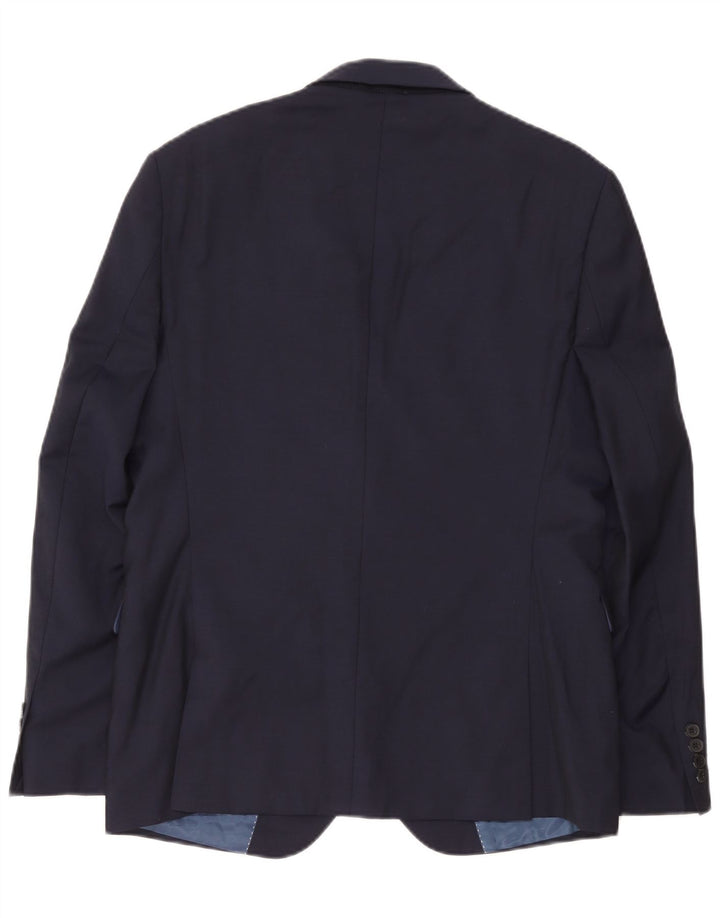 Dkny Veste Blazer 2 Boutons Homme IT 52 XL Bleu Marine Laine