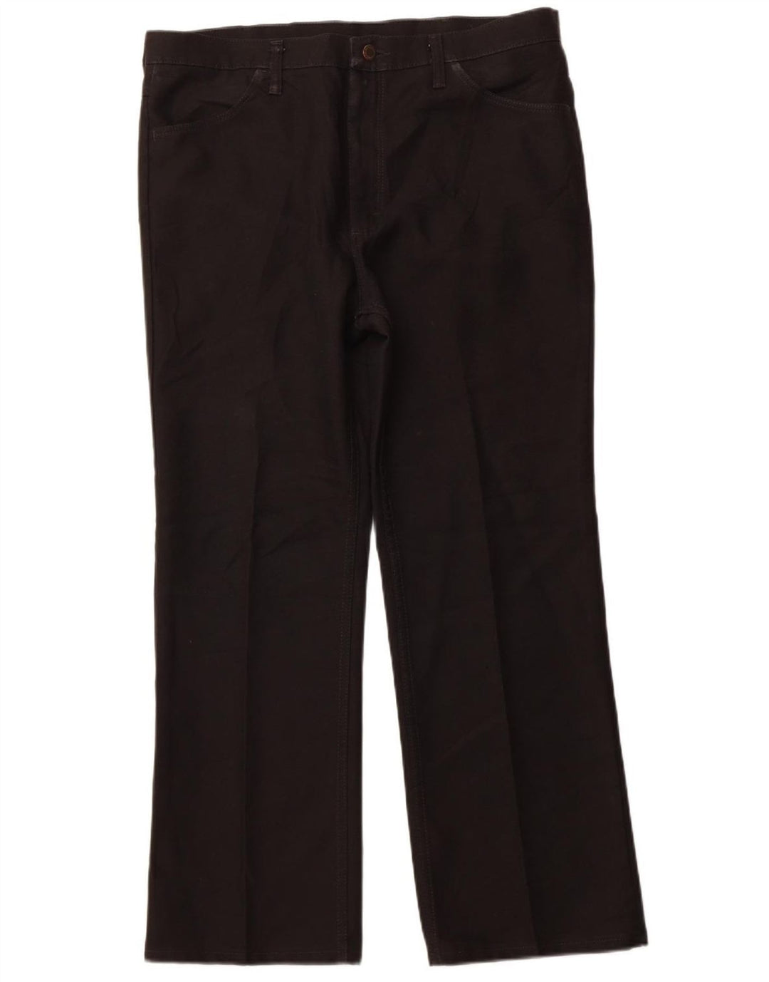 Wrangler Pantalon décontracté droit pour homme W38 L30 Noir Polyester