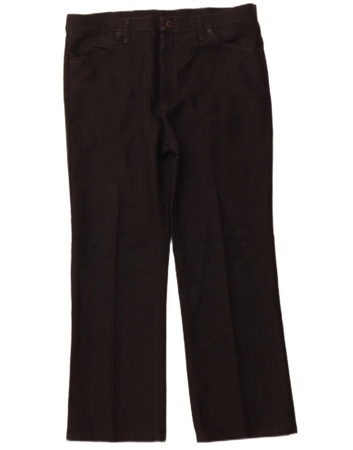 Wrangler Pantalon décontracté droit pour homme W38 L30 Noir Polyester