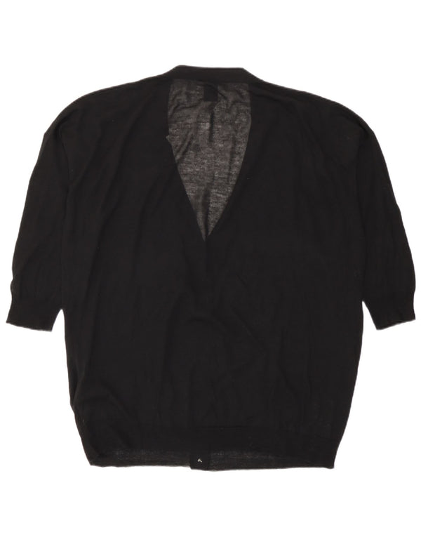 Gap Cardigan ample à manches 3/4 pour femme en coton noir Taille 46