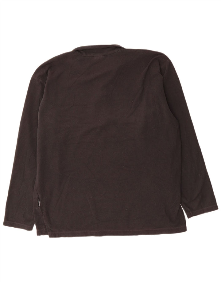 JACK WOLFSKIN Pull polaire à col zippé pour homme Large Noir Polyester