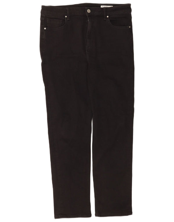MARKS & SPENCER Jean droit Sophia pour femme UK 16 Large W34 L28 Noir