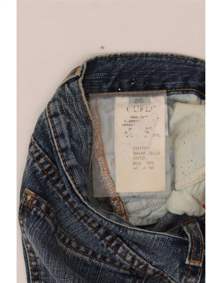 Guess Jean évasé Femme W26 L32 Bleu Coton