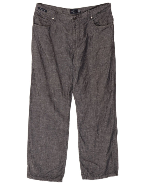 Marks & Spencer Pantalon décontracté droit Blue Harbor pour homme W36 L29 Gris