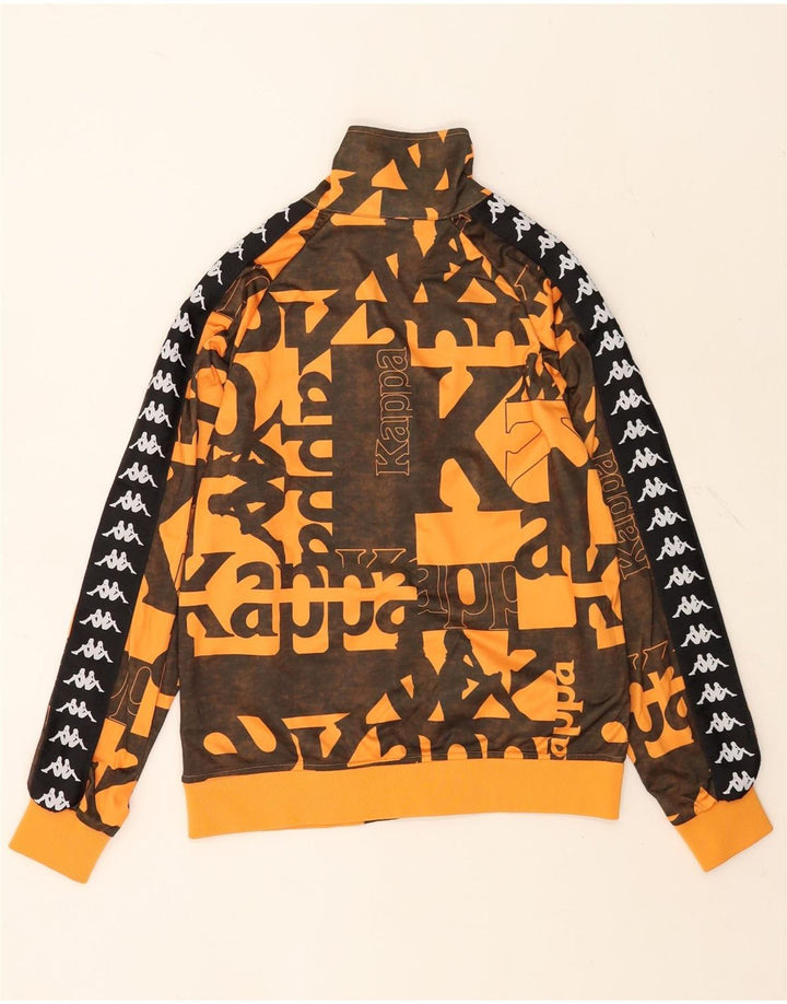 Kappa Veste de survêtement graphique pour homme Petit polyester géométrique orange