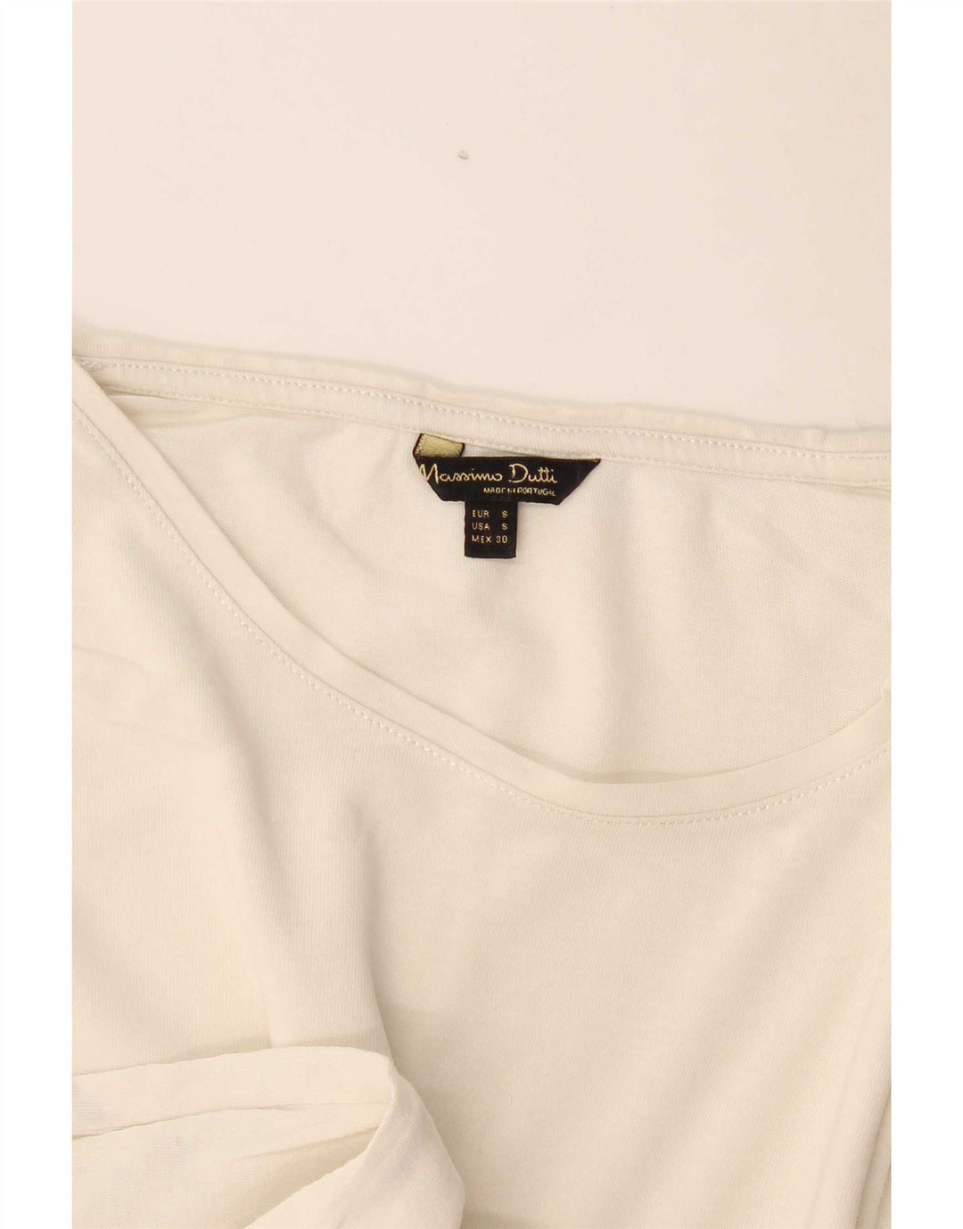 Massimo Dutti T-shirt pour femme UK 10 Small Blanc cassé