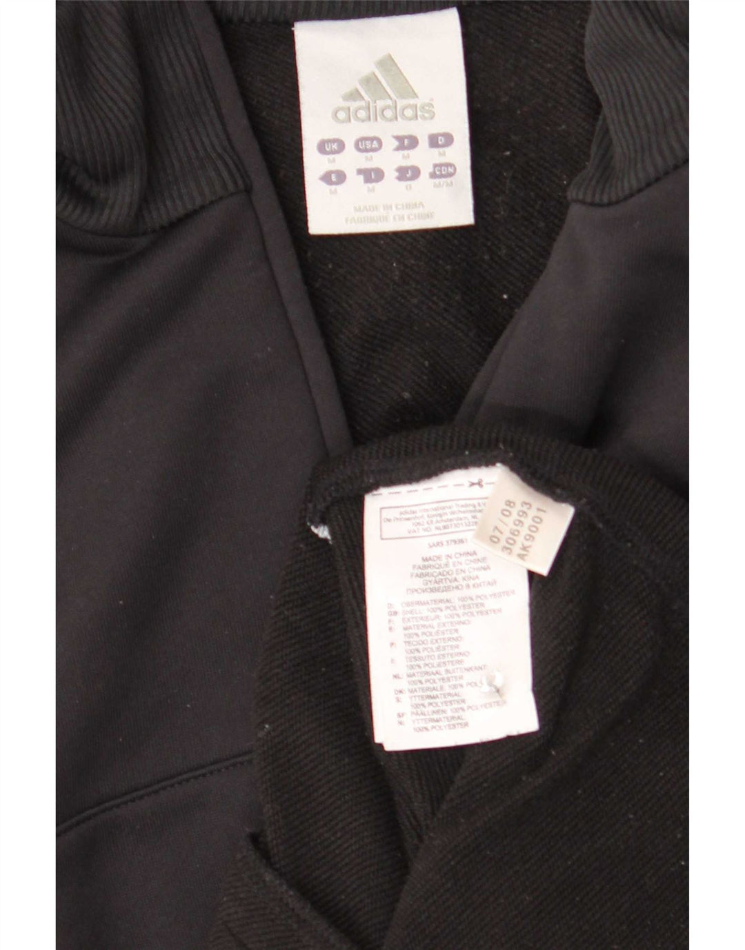 Adidas Veste de survêtement pour homme Noir moyen Polyester colour block