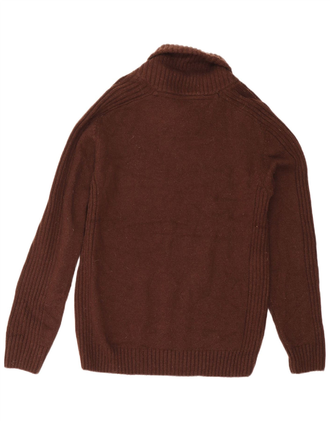Crew Clothing Pull à col châle pour homme en laine marron Taille L