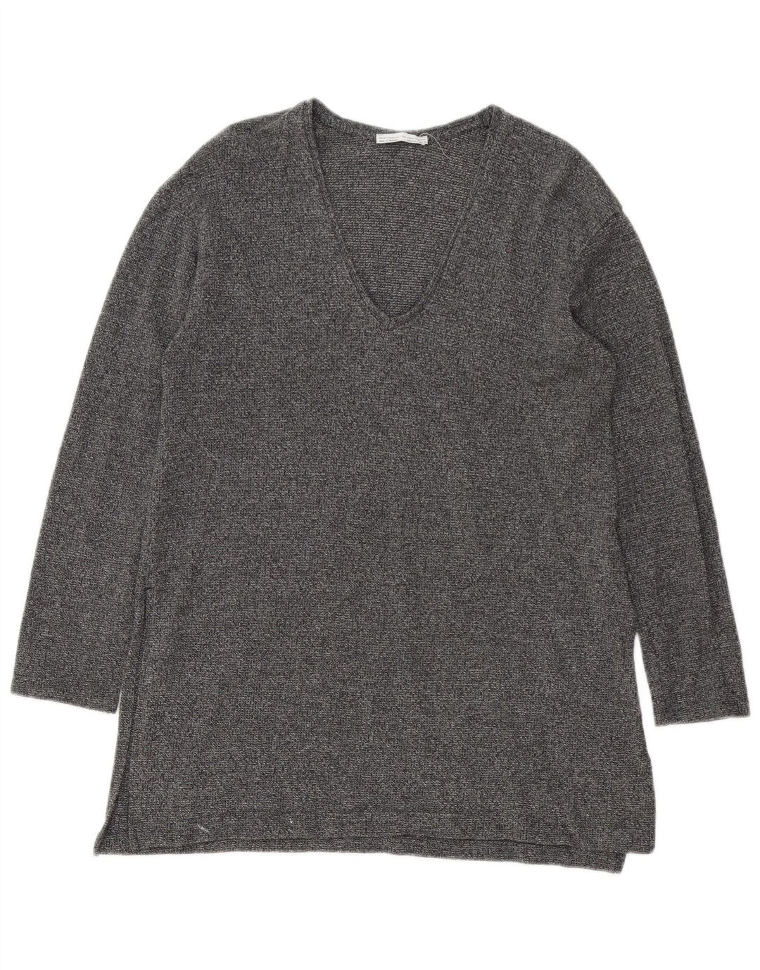 Zara Tunique à manches longues pour femme UK 14 Large Gris