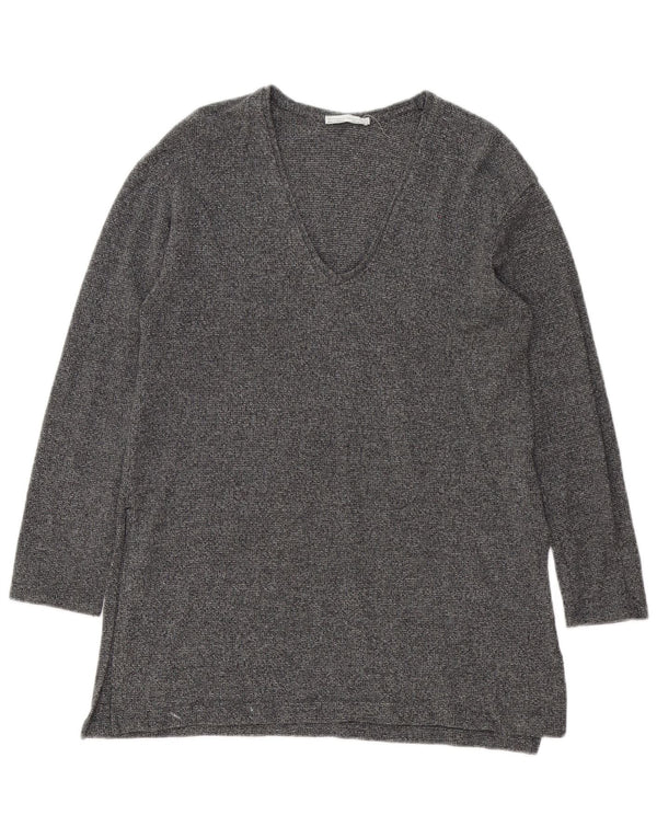 Zara Tunique à manches longues pour femme UK 14 Large Gris