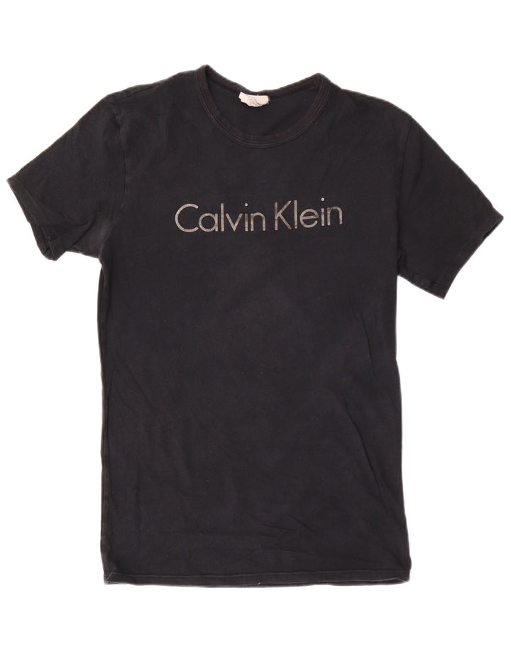 Calvin Klein T-shirt graphique pour homme en coton noir Taille S