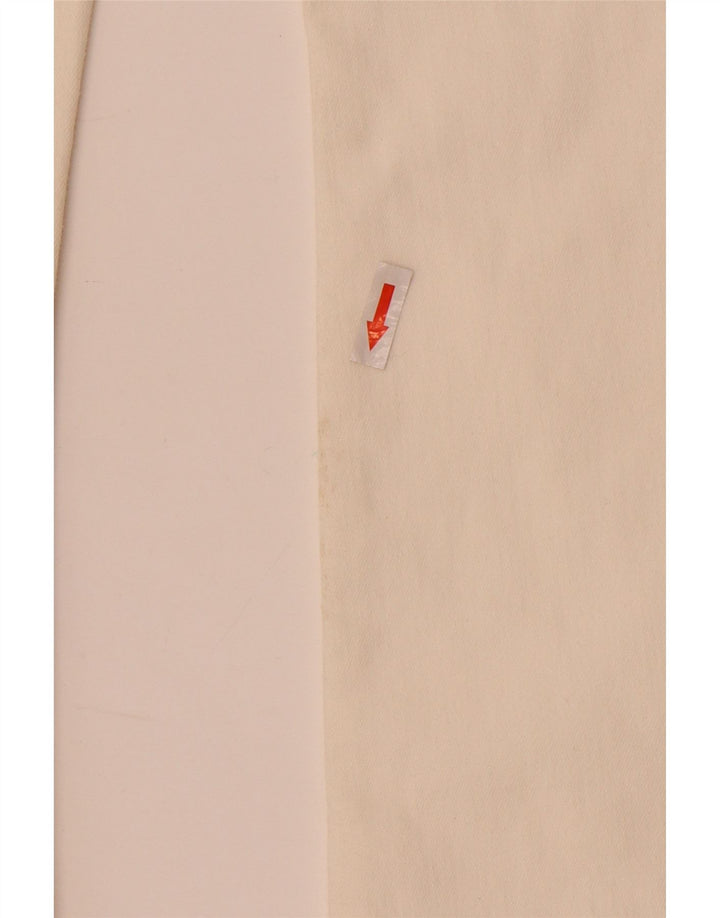 Zara Jean évasé femme EU 34 2XS W24 L32 coton blanc