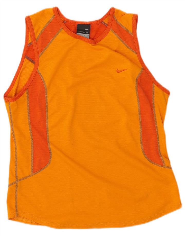 Nike Débardeur Femme US 8/10 Polyester Colorblock Orange Moyen