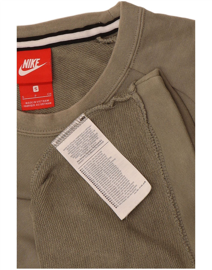 NIKE Sweat-Shirt Homme Petit Kaki Coton