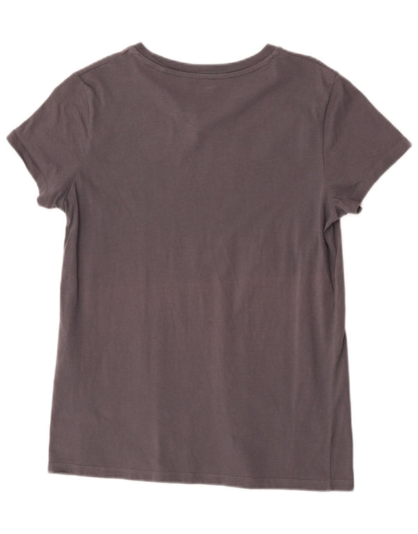 Levi's T-Shirt Graphique Femme UK 12 Gris Moyen Coton