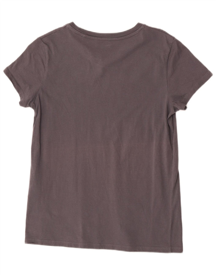 Levi's T-Shirt Graphique Femme UK 12 Gris Moyen Coton