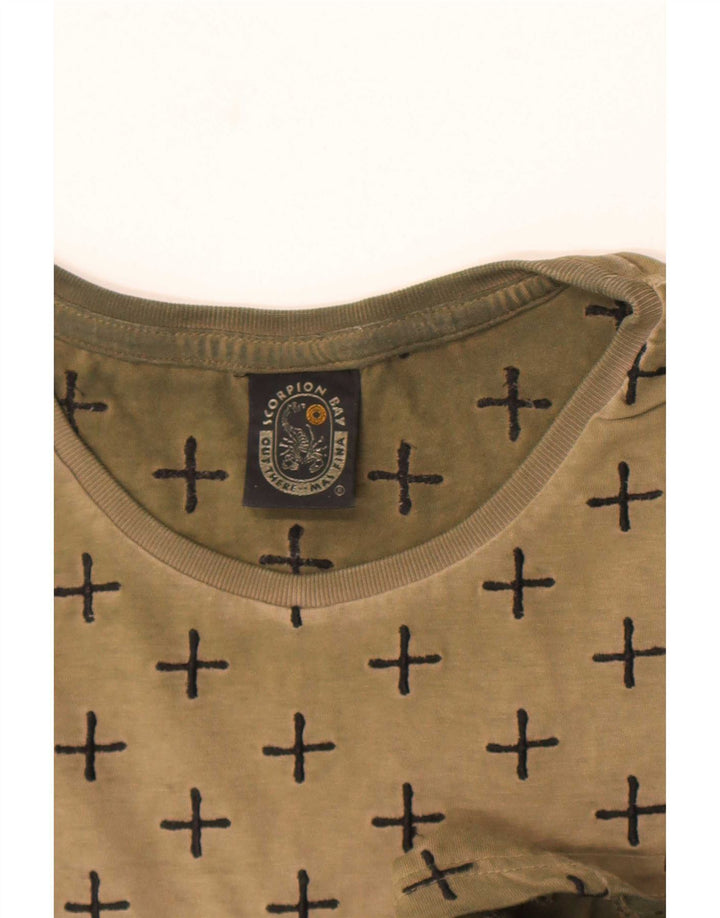 Scorpion Bay T-Shirt Homme Motif Abstrait Coton Kaki Moyen